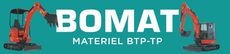 Logo Bomat avec deux mini-pelles