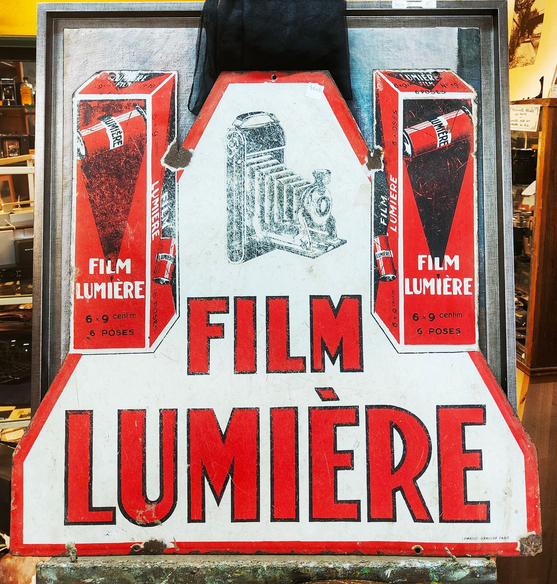 Affiche vintage pour le film de photo de marque Lumière