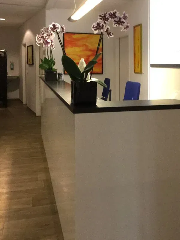 Empfangstresen der Physiotherapiepraxis Katrin Jühling in Plauen