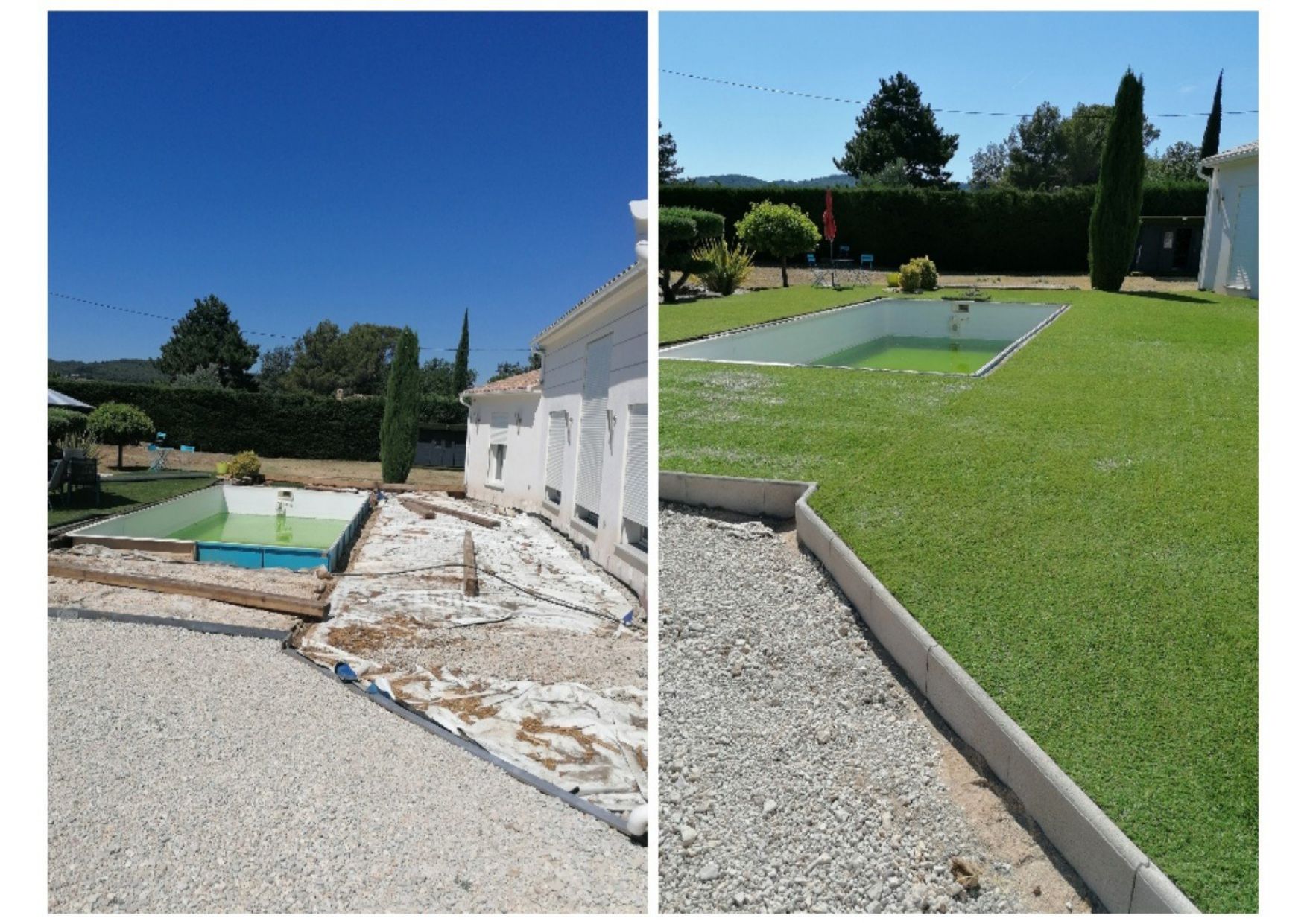 Aménagement extérieur : Avant et après