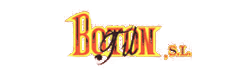 Logotipo para Bogun SL, con texto naranja y amarillo sobre fondo blanco.