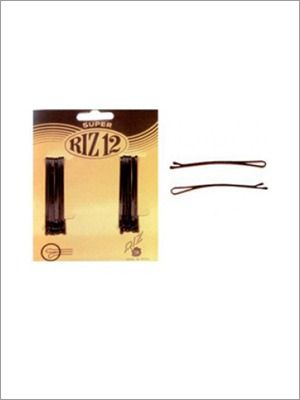 Horquillas marrones en una tarjeta con la etiqueta 