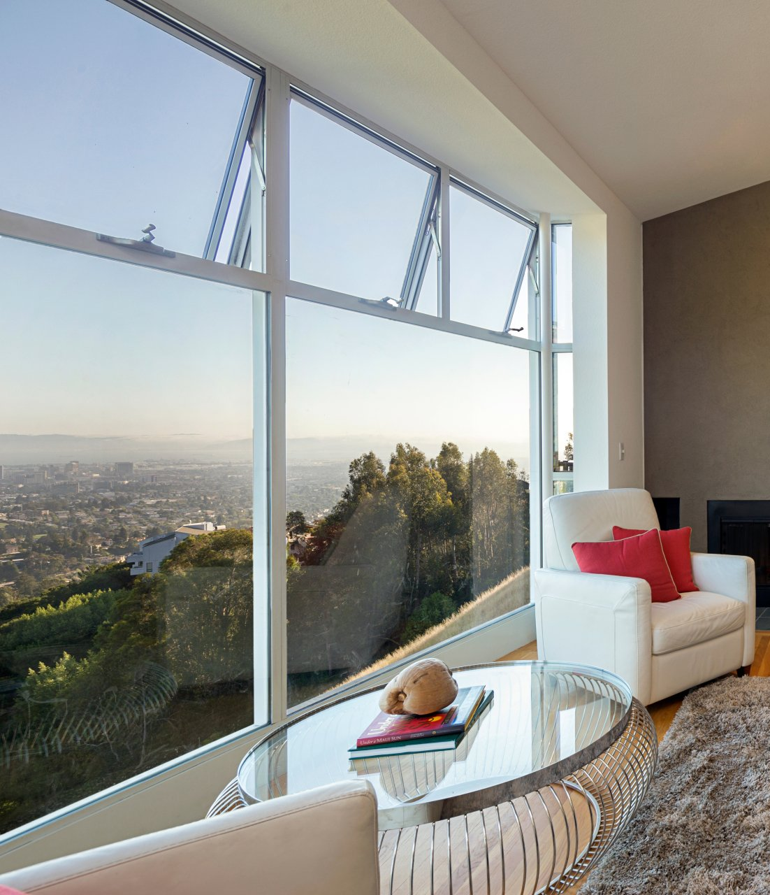 Baie vitrée et belle vue