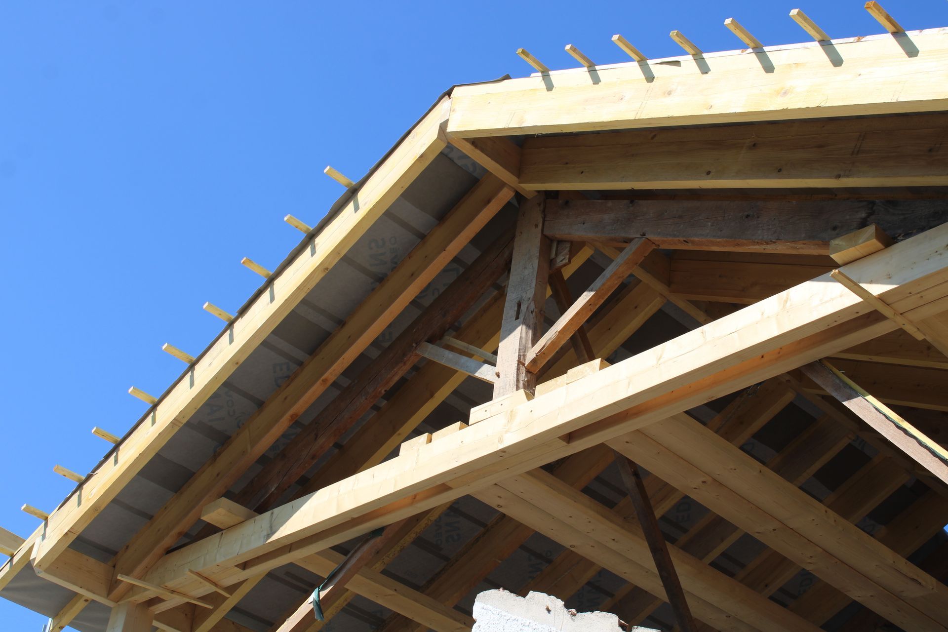 Construction en charpente bois.