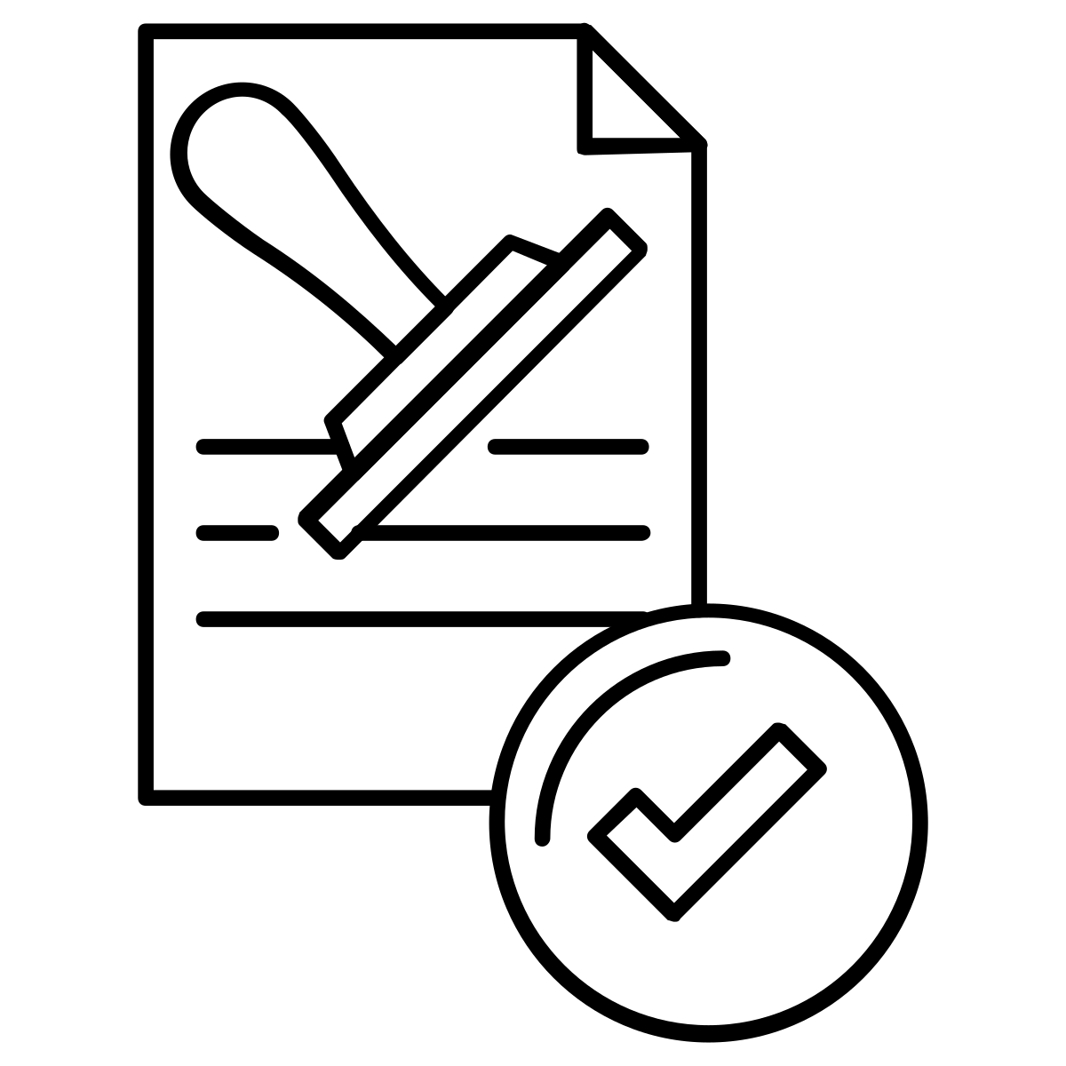 Picto d'un papier validé