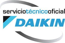 Un logotipo de una empresa llamada Daikin sobre un fondo blanco.
