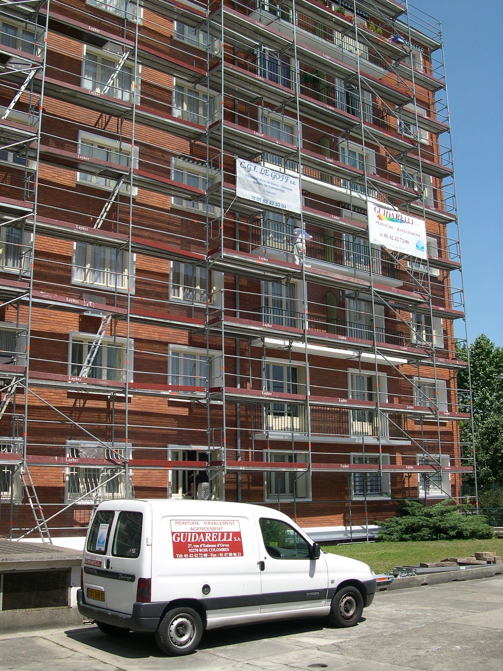 Echafaudage immeuble Guidarelli