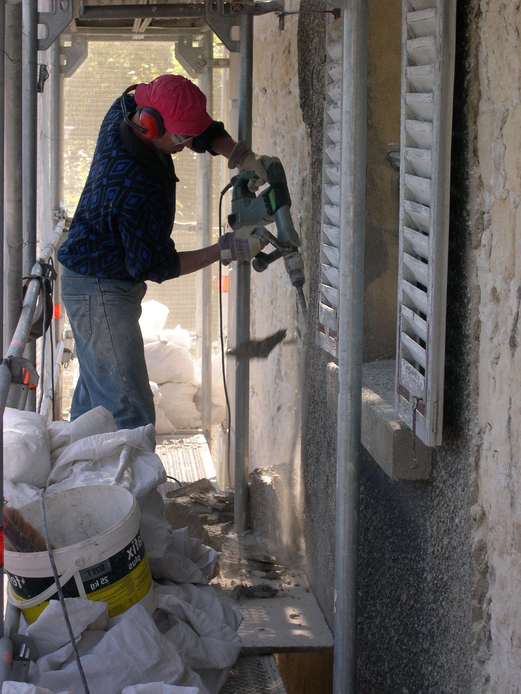 Préparation d’un mur