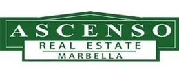 Logotipo verde y blanco para Ascenso Real Estate Marbella.