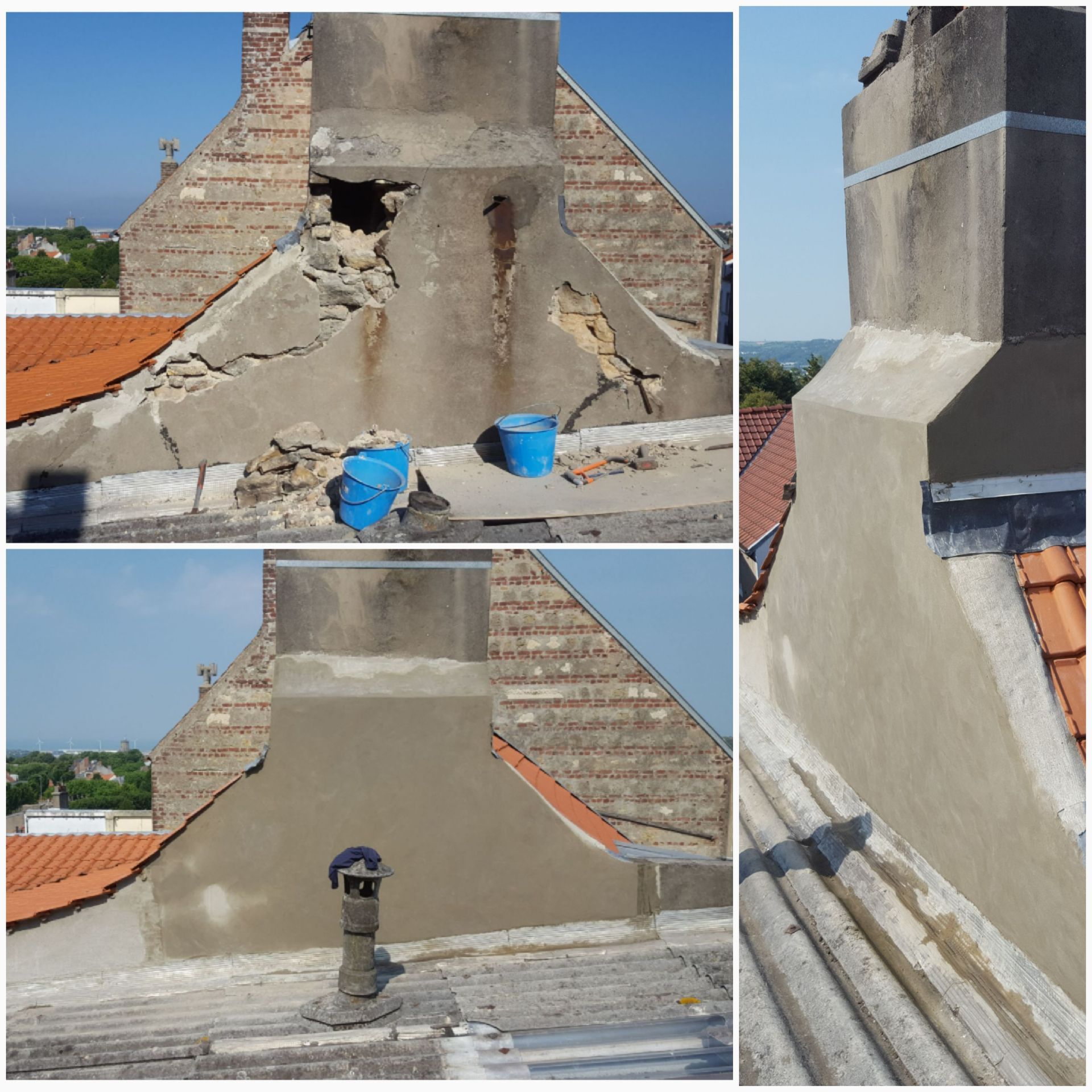 Rénovation d'une sortie de cheminée