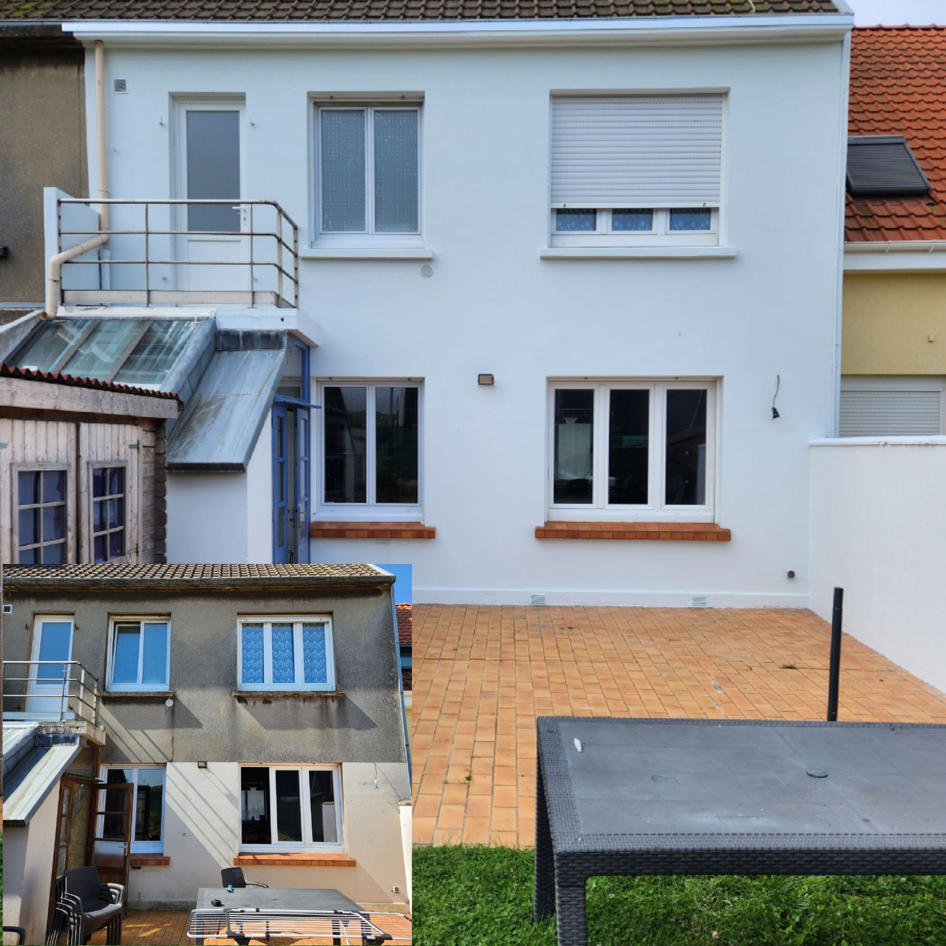 Ravalement d'une façade de maison