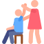 Icon Person hilft anderen Person bei Übungen