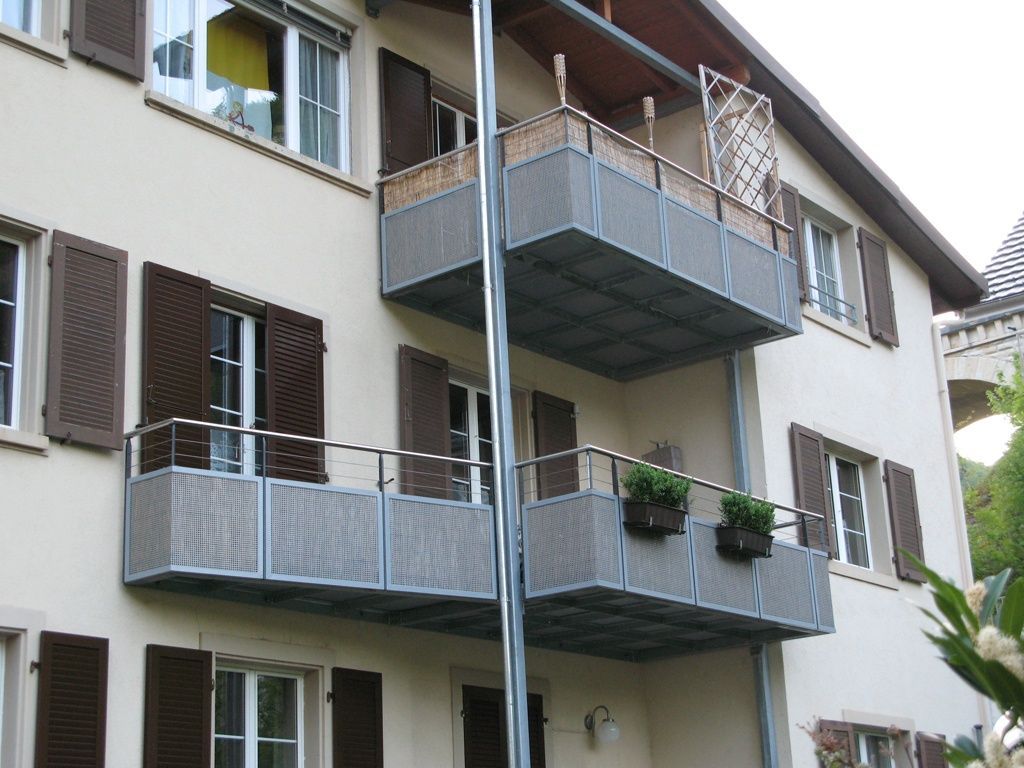 Balkonanbau - Mohler Metallbau Spiralförderanlagen - Rümlingen