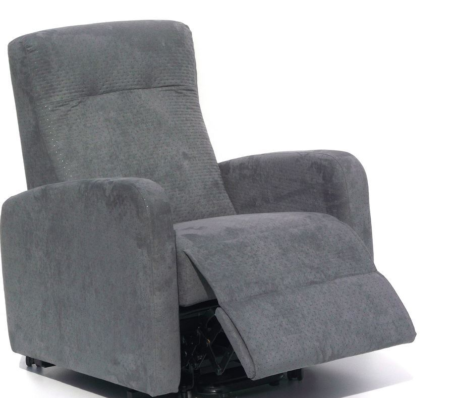 Fauteuil releveur gris, lève-jambes