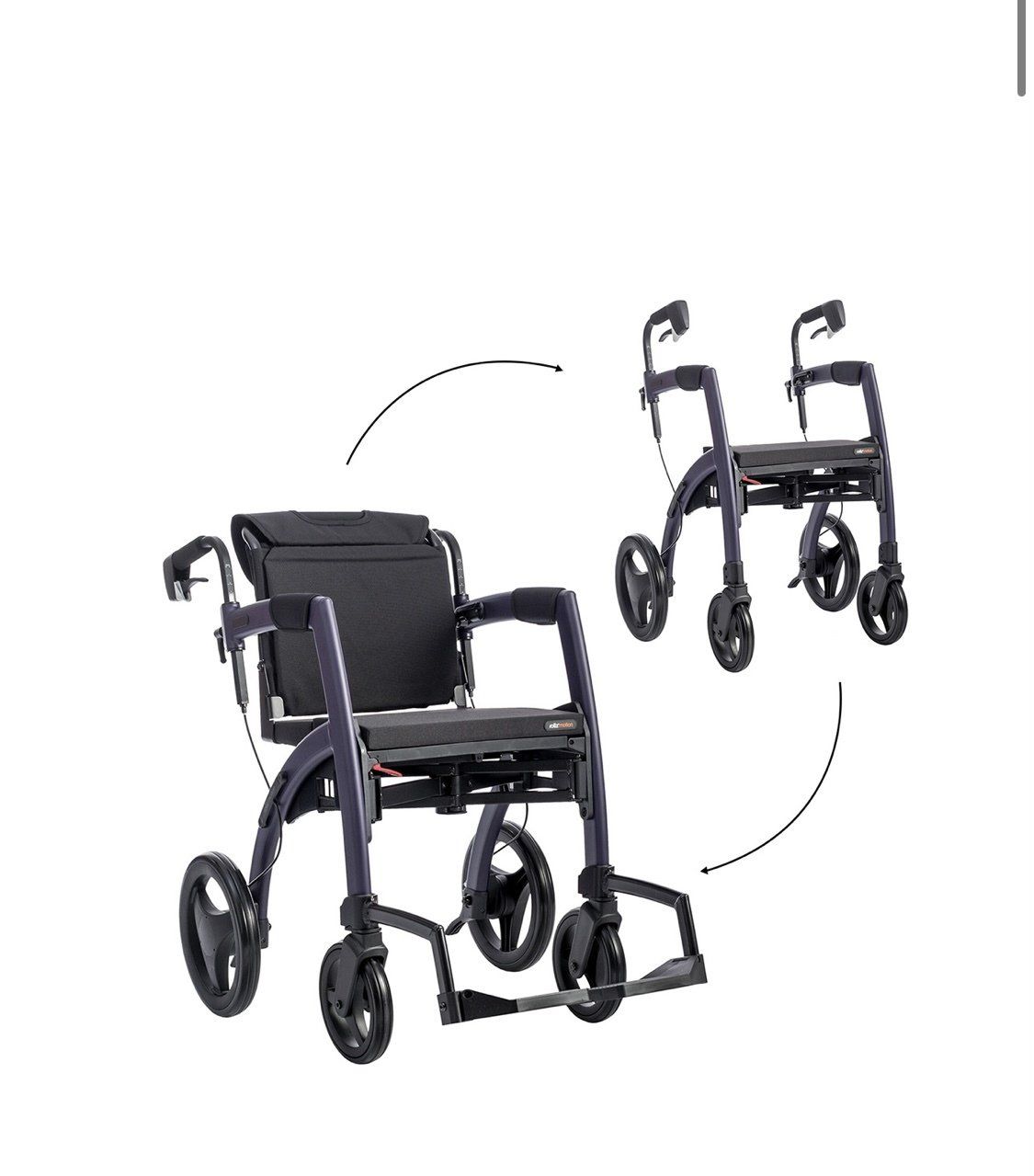 Fauteuil roulant qui se transforme en déambulateur