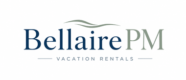 A logo for bellaire property management and vacation rentals