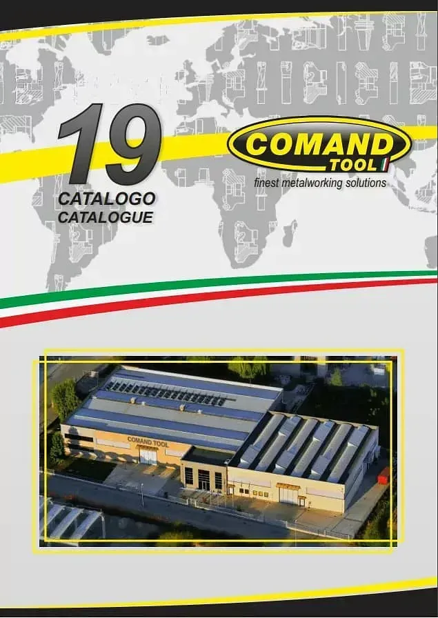 Un catálogo de herramientas de comando con una imagen de un edificio en la portada.