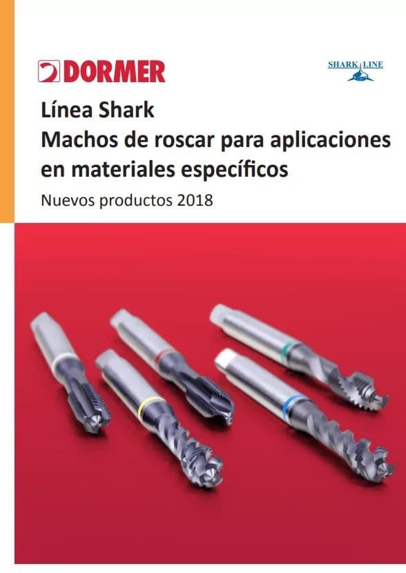 A pamphlet for dormer linea shark machos de roscar para aplicaciones en materiales especificos