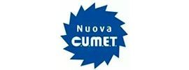 Un logotipo azul y blanco para Nuova Cumet