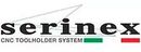 Un logotipo para una empresa llamada sistema portaherramientas cnc serinex.
