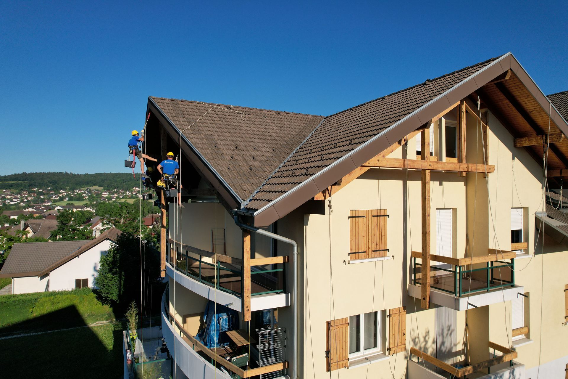 Couverture d'un immeuble alpin