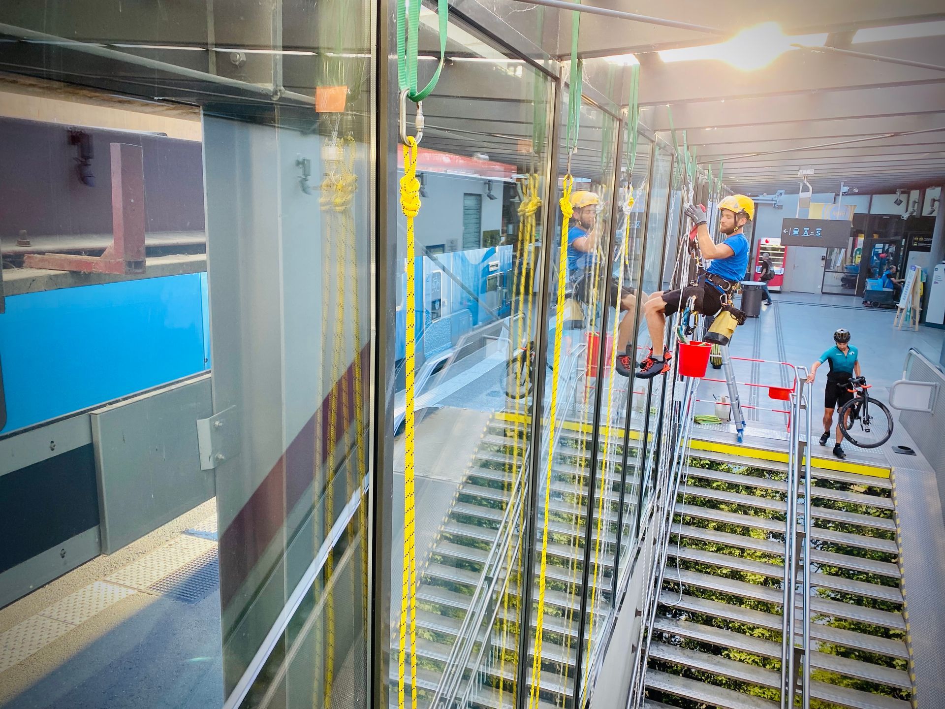 Nettoyage d'une vitre intérieure