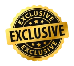 A gold and black circular badge with a scalloped edge, featuring the word 