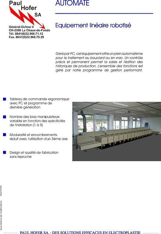 Ligne complète - Paul Hofer sa