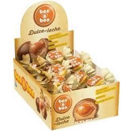 Box of Bon o Bon Dulce de Leche chocolates.