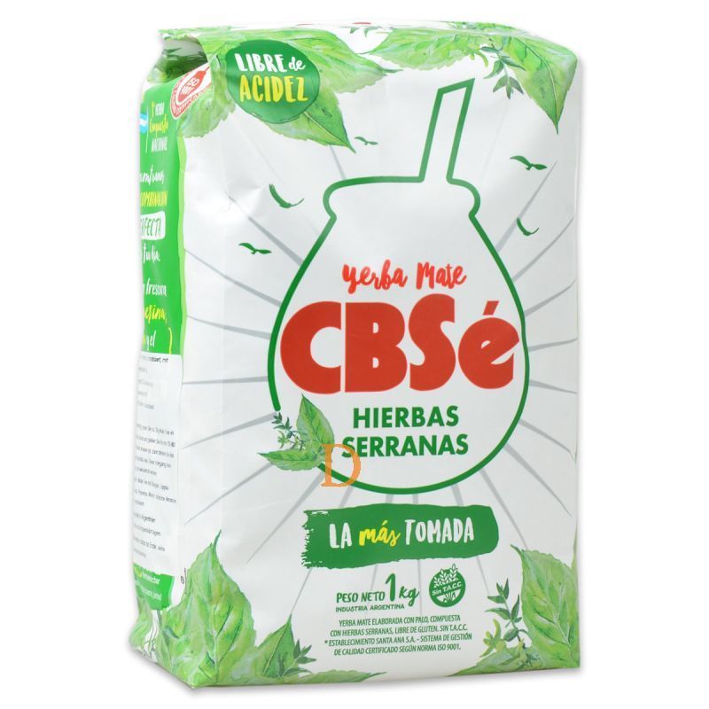 Bolsa de yerba mate CBSe con texto