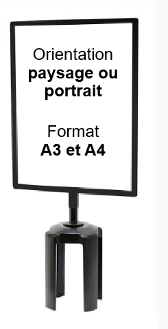 Un porte-affiches noir.