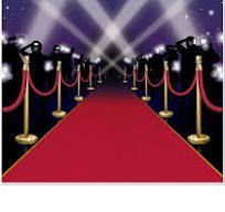 Un tapis rouge 2x10m.