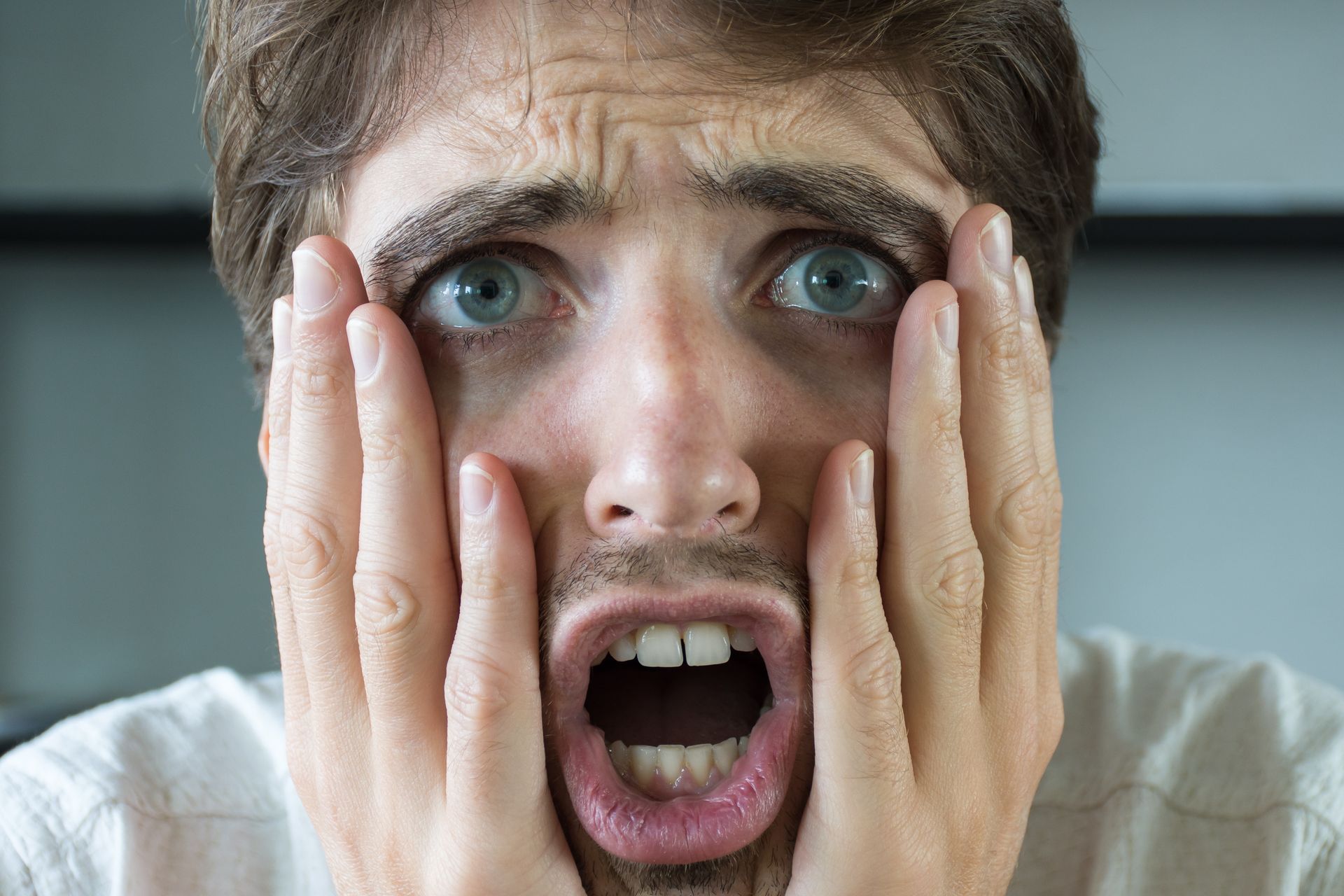 Un visage apeuré