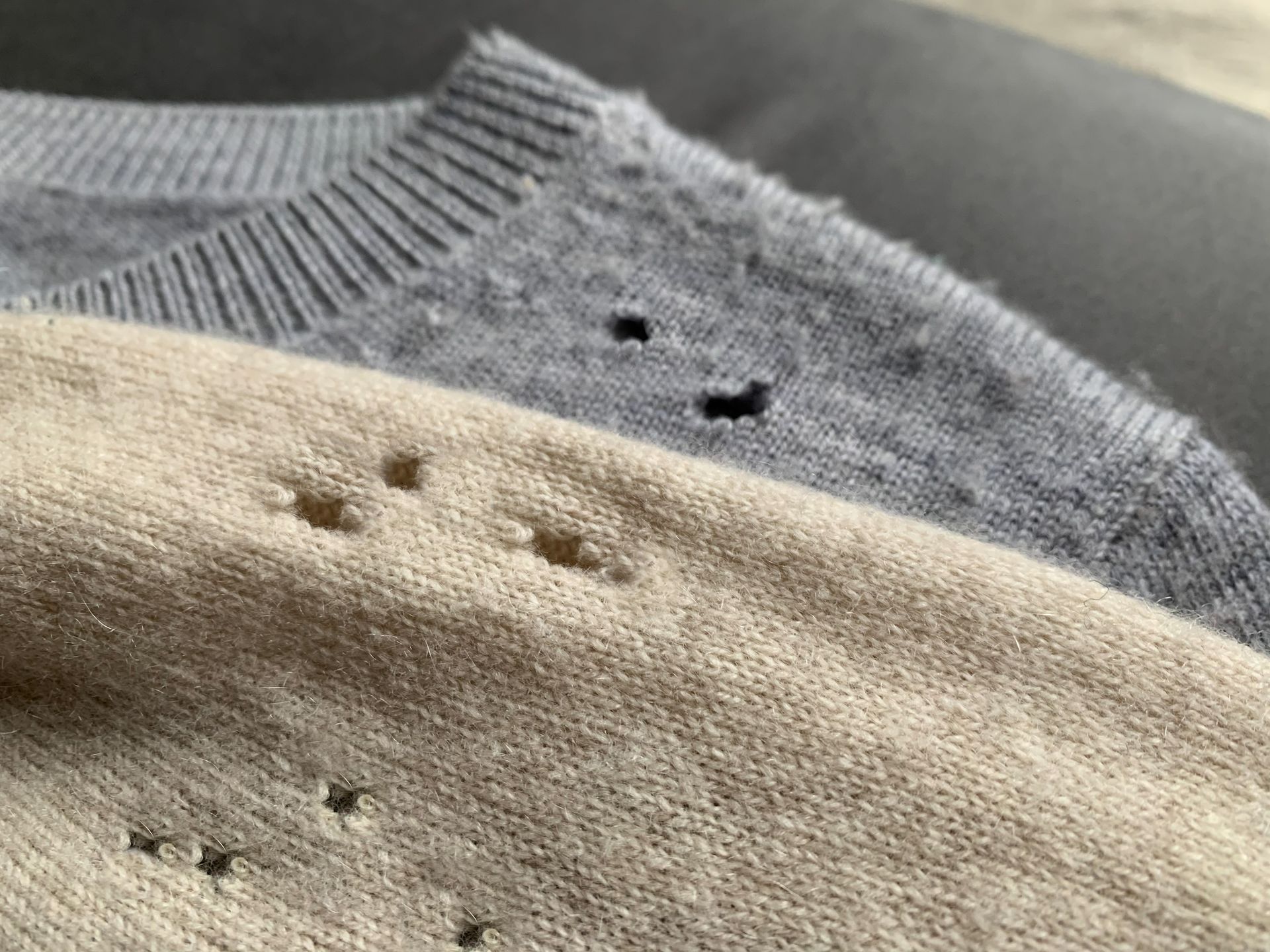 Trou dans des pulls