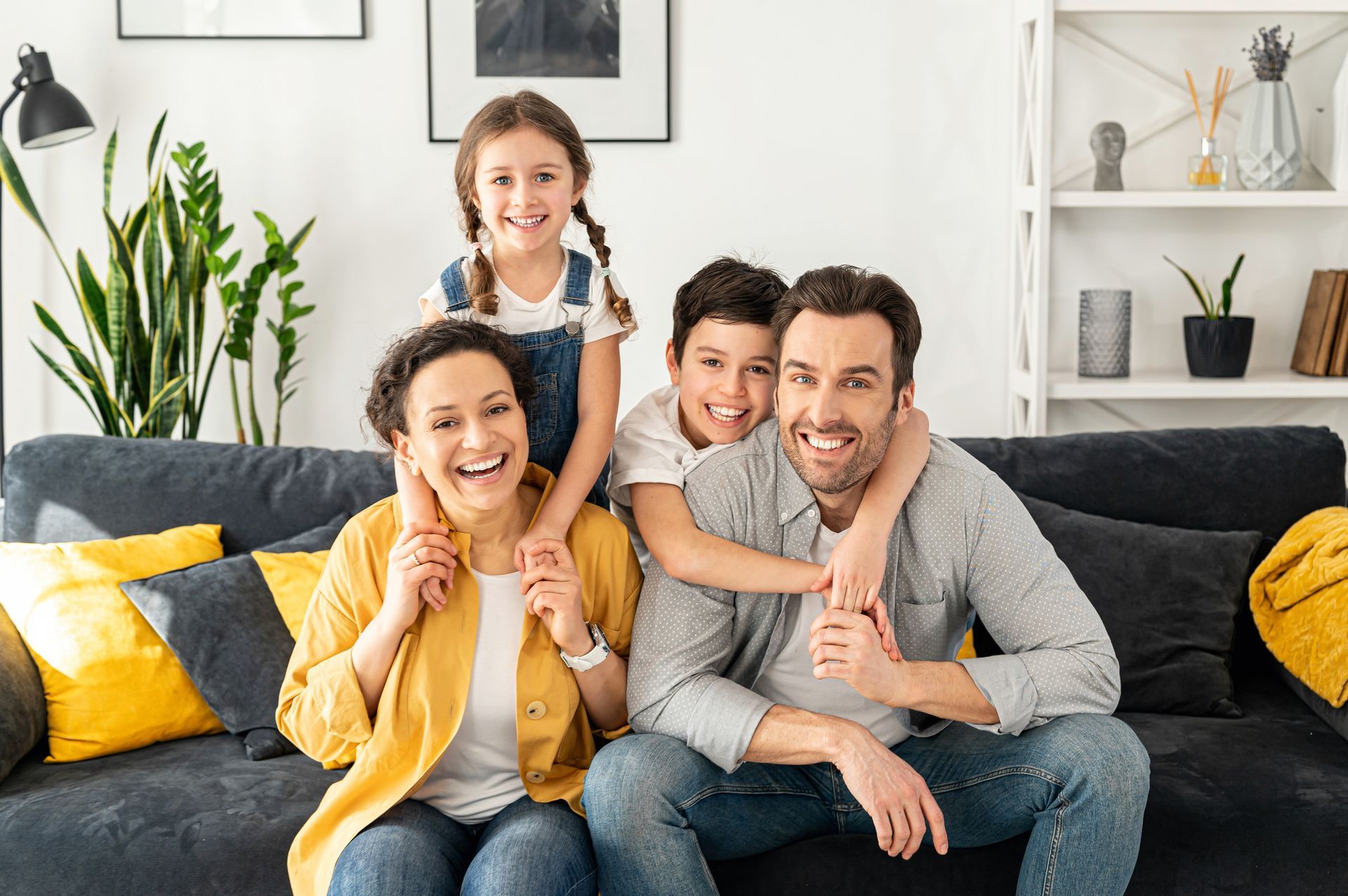 Une famille dans une maison sans rats
