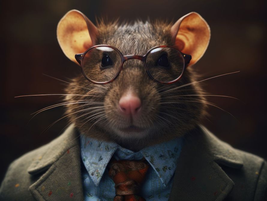 Rat en costume complet