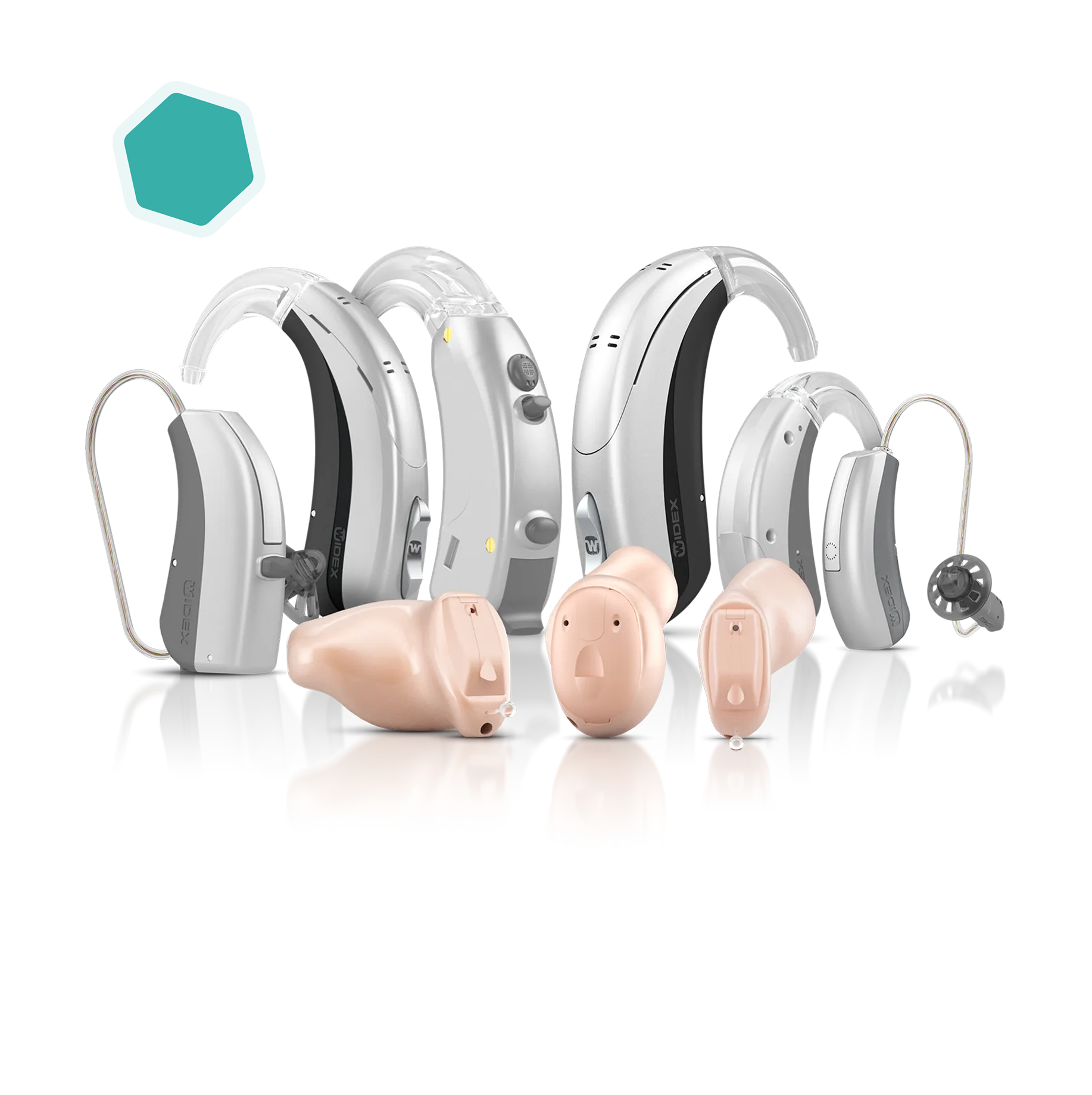 Gamme d'appareils auditifs divers