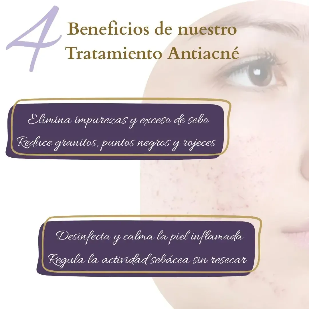 Anuncio de Dermapen. El rostro de una persona se está tratando con el dispositivo. El texto enumera los beneficios.