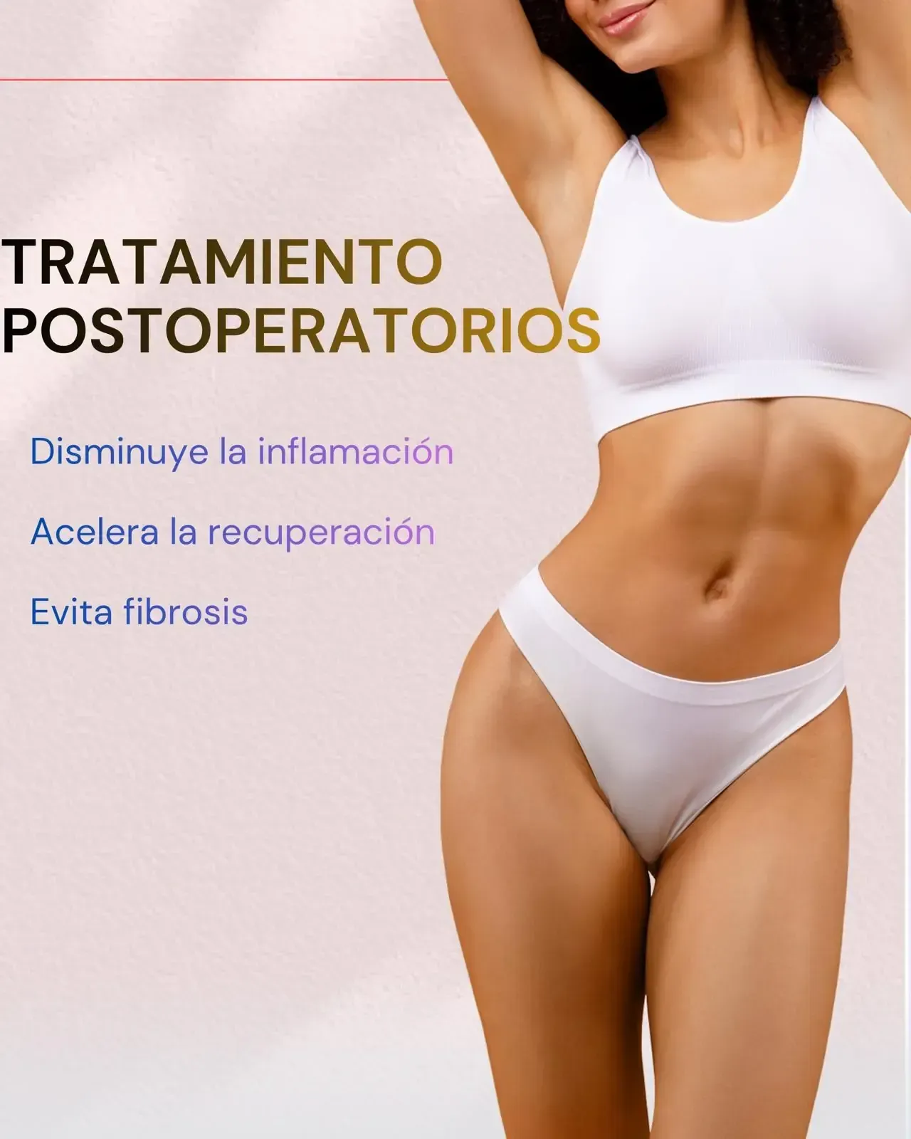 Mujer usando un dispositivo en el abdomen de una persona en un spa. El dispositivo está conectado con un cable.