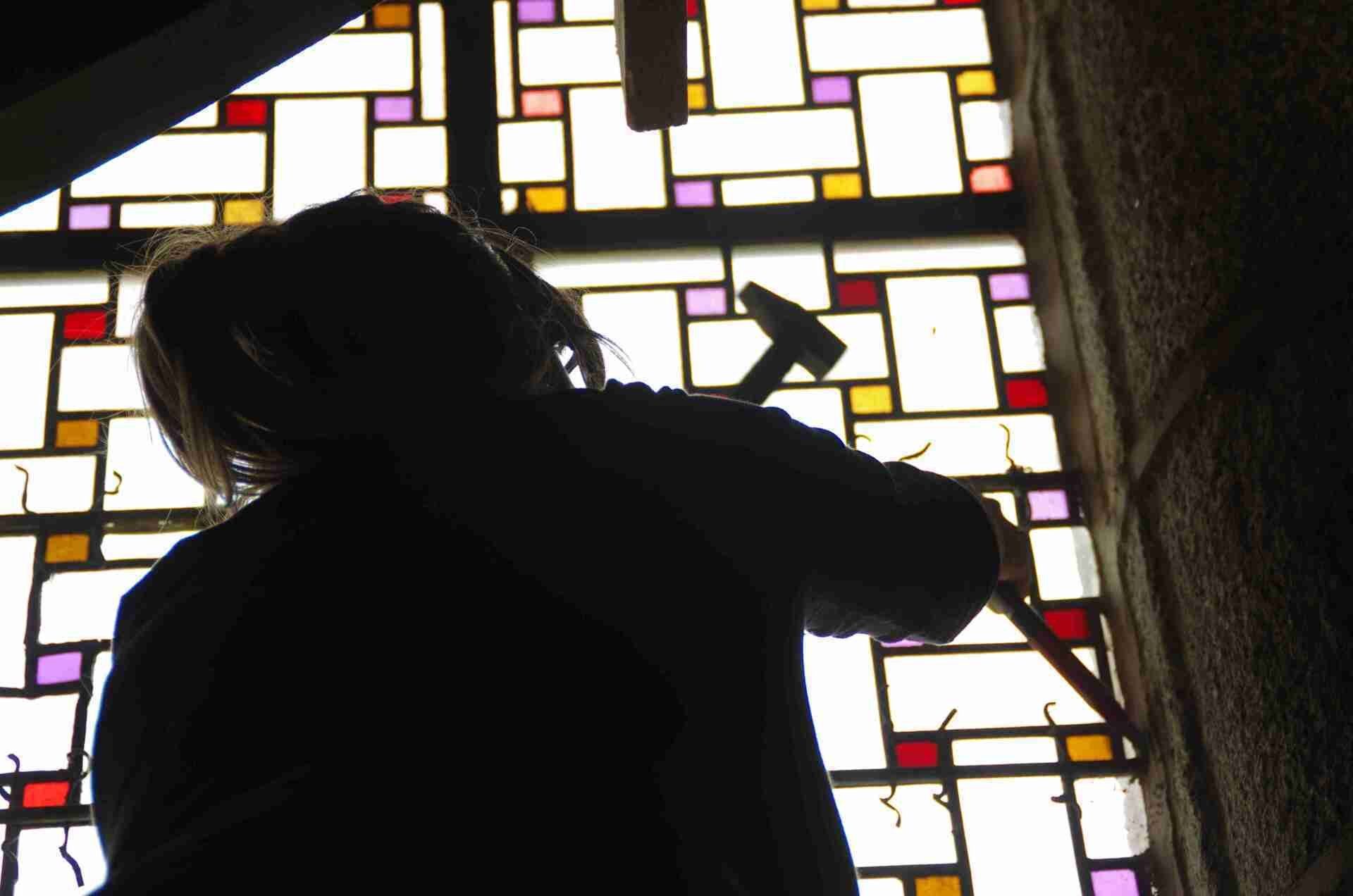 restauration vitrail au plomb