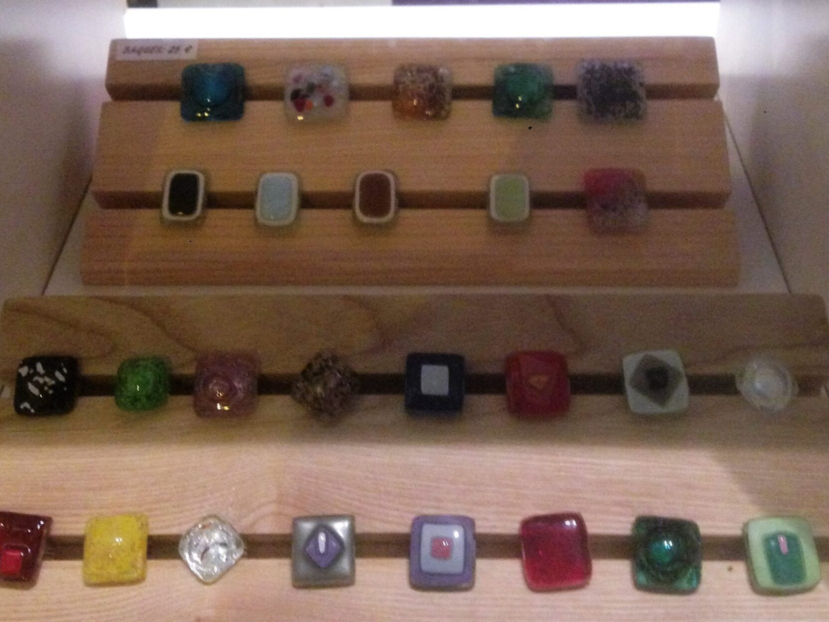 Bague en verre fabriquée à la main