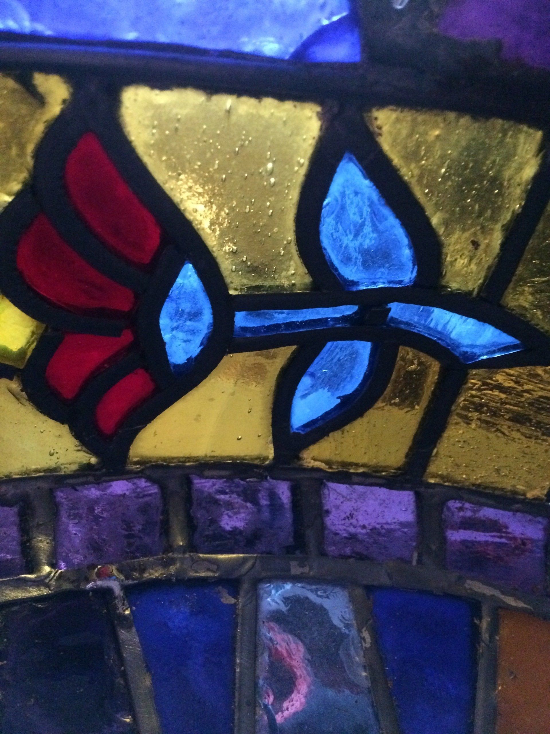 Vitrail, motif fleur