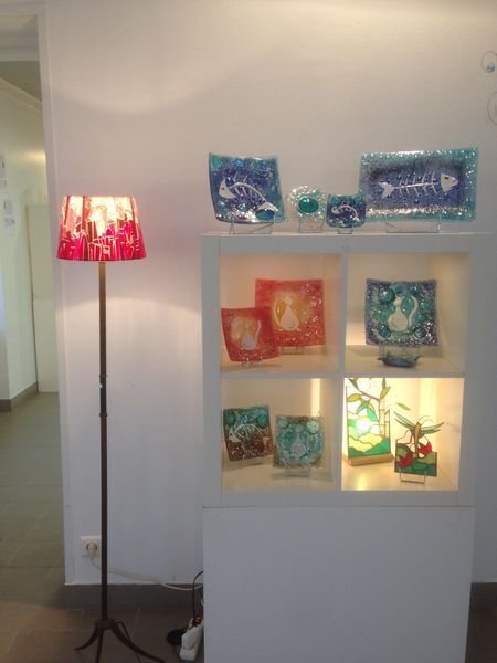 Lampe à poser en verre