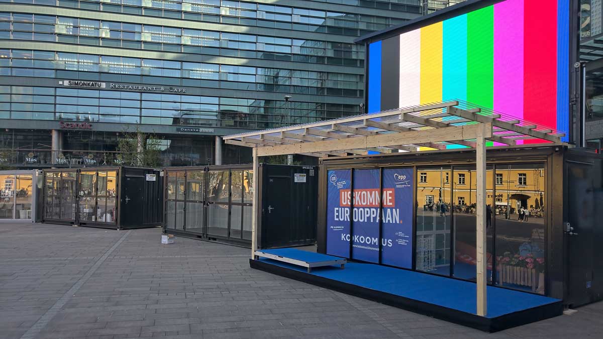 15 m2 screencontainer - Eventgear Oy