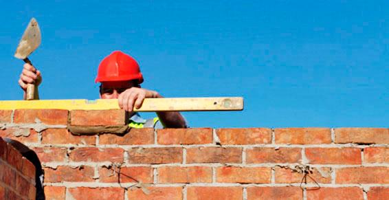 Maçonnerie entreprises - montage de mur en briques