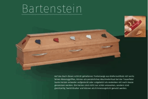 Bestattungen Krumrein. Sarg Bartenstein