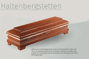 Bestattungen Krumrein. Sarg Haltenbergstetten