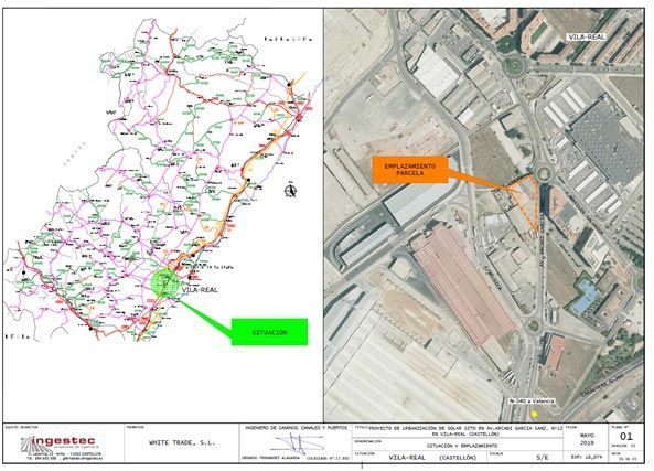 Un mapa y una vista aérea de una ciudad