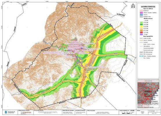 Un mapa de una ciudad con muchas carreteras