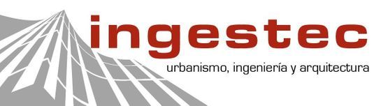 Un logotipo para ingestec con una montaña al fondo.